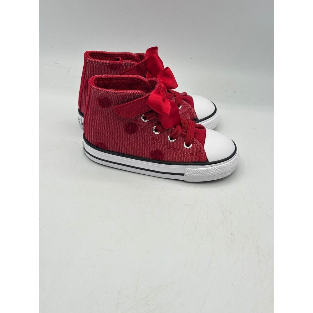 Converse CTAS 1V HI Shoes Infant Size 7 Red White Casual A15143F